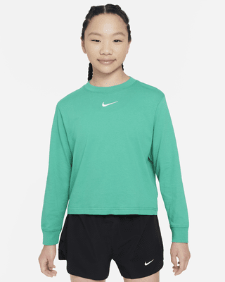 Nike LittleBig Girls 7-16 Win The Day Long Sleeve T-Shirt - L