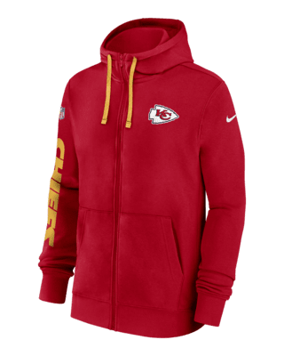 Мужское худи Kansas City Chiefs Sideline Team Issue Club Nike Full Zip Hoodie