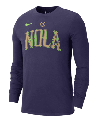 Мужская футболка New Orleans Pelicans Essential City Edition Nike NBA Long-Sleeve