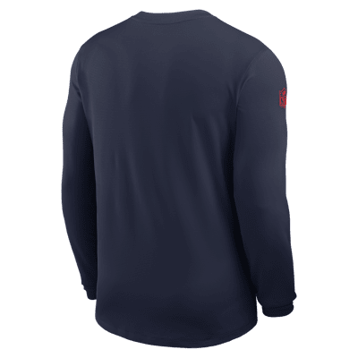 New England Patriots Sideline Coach Men's Nike Dri-FIT NFL Long-Sleeve Top