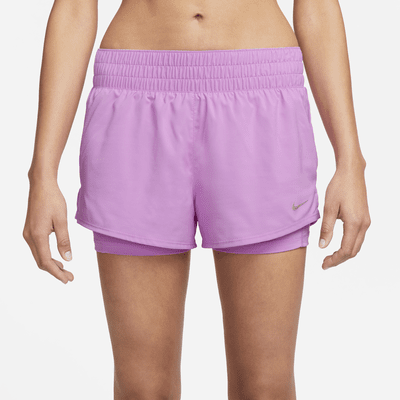 Nike Dri-FIT One Women's Mid-Rise 8cm (approx.) 2-in-1 Shorts