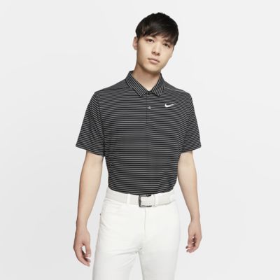 black nike dri fit polo