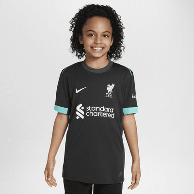 Jersey de fútbol Nike Dri-FIT Replica del Liverpool FC visitante 2024/25 Stadium para niños talla grande 