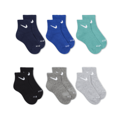 Nike Dri-FIT Performance Basics Little Kids' Ankle Socks (6 Pairs)