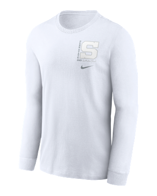 Мужская футболка Penn State 2025 White Out Nike College Long-Sleeve