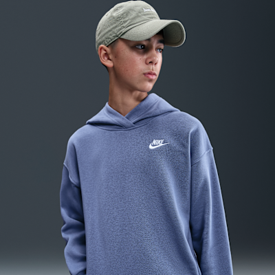 Huvtröja Nike Sportswear Club Fleece i oversize-modell för ungdom