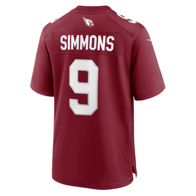 Jersey de fútbol americano Nike de la NFL Game para hombre Isaiah Simmons Arizona Cardinals