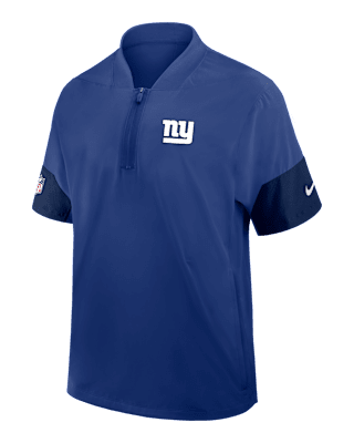 Мужская куртка New York Giants Sideline Coach Nike NFL 1/2-Zip Short-Sleeve Hooded
