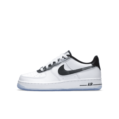 nike black & white air force 1 lv8 utility trainers youth