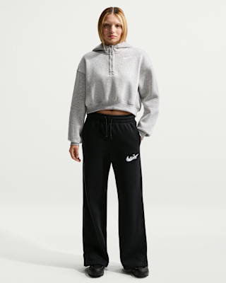 Женские  Nike Sportswear Phoenix Fleece High-Waisted Wide-Leg Logo Pants