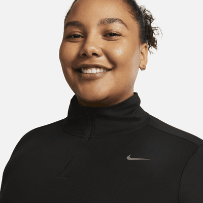 Nike Dri-FIT Swift Element UV Damen-Laufoberteil mit Viertelreißverschluss (große Größe)