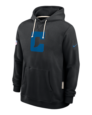 Мужские тайтсы Indianapolis Colts Alt 2 Tight Coverage Sideline Nike Dri-FIT NFL Pullover Hoodie