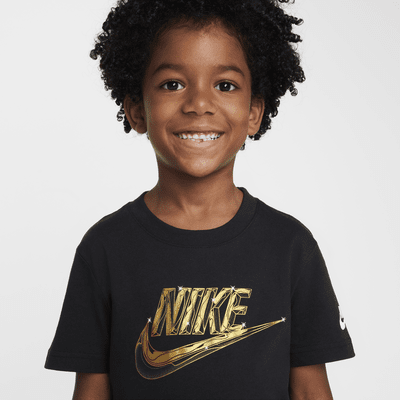 Playera Futura metalizada para niños talla pequeña Nike