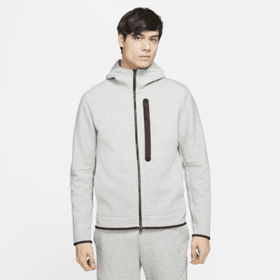 Nike Revival Tech Fleece Full Zip Hoodie - Grey - Size - XL