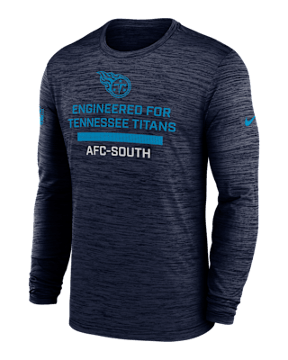 Мужская футболка Tennessee Titans Sideline Team Issue Velocity Nike Dri-FIT NFL Long-Sleeve
