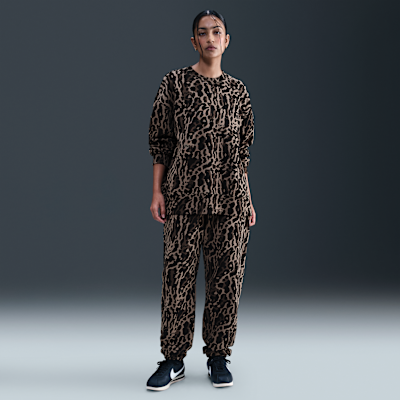 Nike Sportswear Phoenix Fleece Women's Oversized Printed Crew-Neck Sweatshirt