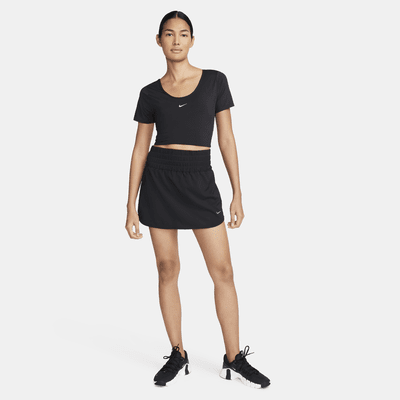 Skort Dri-FIT de tiro ultraalto para mujer Nike One