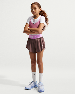 Детские шорты Nike Pro Big Kids' (Girls') Dri-FIT 2-in-1 Shorts