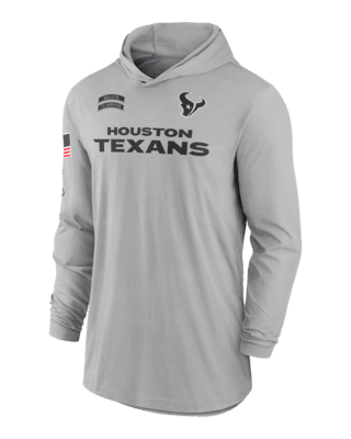 Мужские  Houston Texans Salute to Service Edge Mascot Lockup Men’s Nike Dri-FIT NFL Long-Sleeve Hooded Top