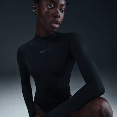 Nike Swim Fusion Bañador de una pieza de manga larga HydraLock (CB) - Mujer