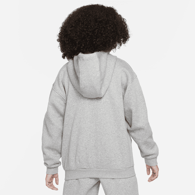 Sudadera con gorro oversized de cierre completo para niños talla grande Nike Sportswear Club Fleece