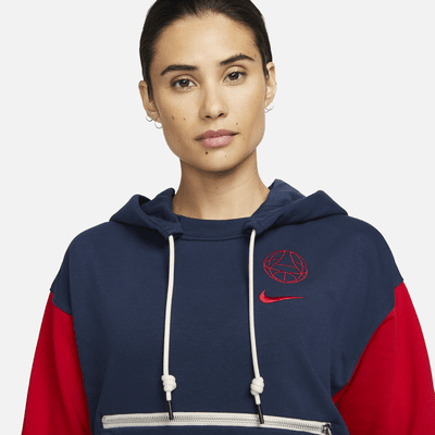 Sudadera con gorro sin cierre de fútbol Nike Dri-FIT para mujer Paris Saint-Germain Standard Issue