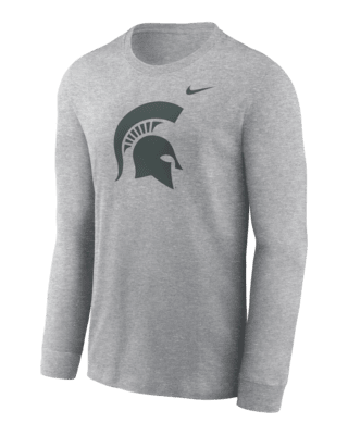 Мужская футболка Michigan State Spartans Primary Logo Nike College Long-Sleeve