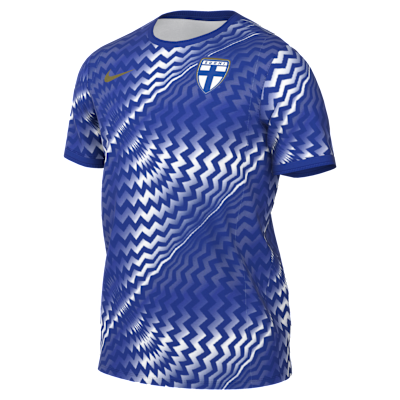 Finland Men's Nike Dri-FIT Soccer Pre-Match Short-Sleeve Top from Nike - $42