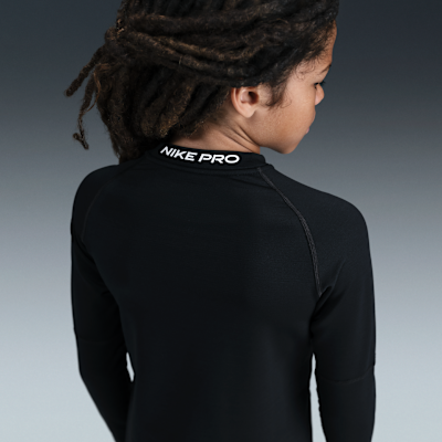 Nike Pro Big Kids' (Boys') Dri-FIT Long-Sleeve Crewneck Top