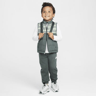 Conjunto de chaleco de 3 piezas tamaño infantil Nike Sportswear