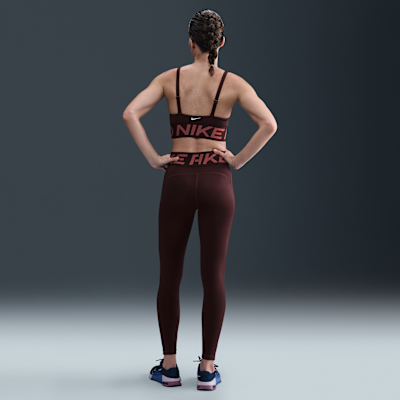 Nike Pro Indy Plunge sports-BH med innlegg og middels støtte til dame