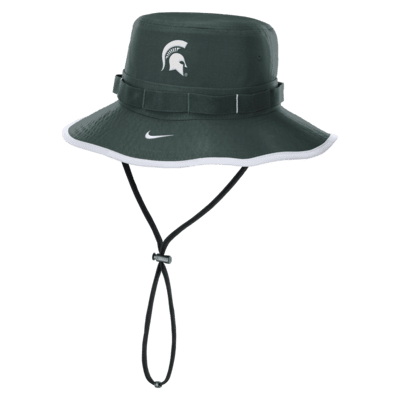 Gorro tipo pescador universitario Nike Dri-FIT para hombre Michigan State Spartans On-Field Apex Boonie