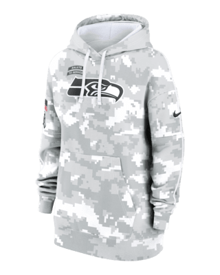 Женское худи Seattle Seahawks Salute to Service Primary Edge Club Nike NFL Pullover Hoodie