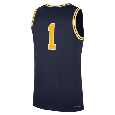 Michigan Wolverines Replica Men's Jordan Brand College Basketball Jersey