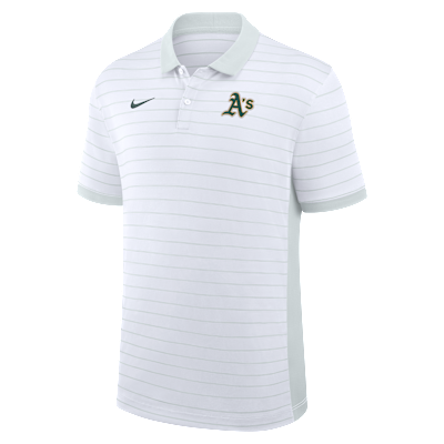 Athletics Authentic Collection Striped Victory Men's Nike Dri-FIT MLB Polo from Nike - $75
