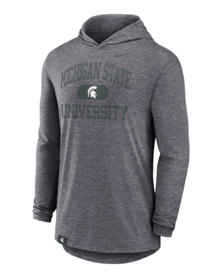 Мужская футболка Michigan State Spartans Blitz Nike Dri-FIT College Long-Sleeve Hooded