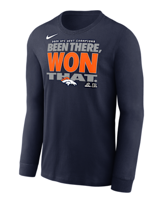 Мужская футболка Denver Broncos 2025 AFC West Champions Trophy Collection Nike NFL Long-Sleeve