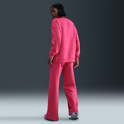 Pants de entrenamiento de piernas anchas de tiro medio para mujer Nike Sportswear Club Fleece