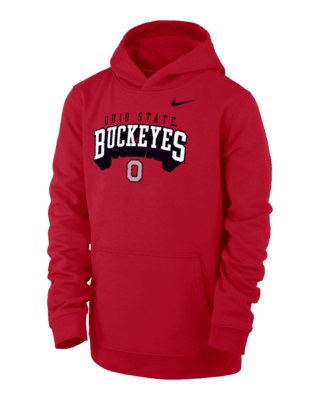 Подростковое худи Ohio State Club Fleece Big Kids' (Boys') Nike College Pullover Hoodie