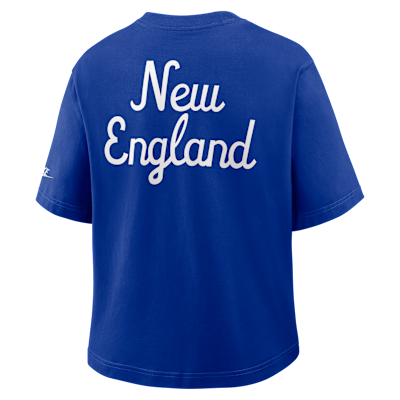New England Patriots Rewind Pocket Boxy Women's Nike NFL T-Shirt