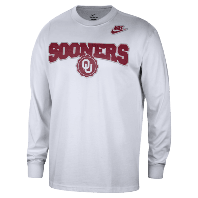 Oklahoma Max90 Men's Nike College Crew-Neck Long-Sleeve T-Shirt