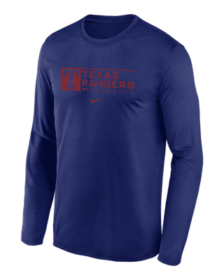 Nike Texas Rangers Blue Coop Baseball Short Sleeve T Shirt