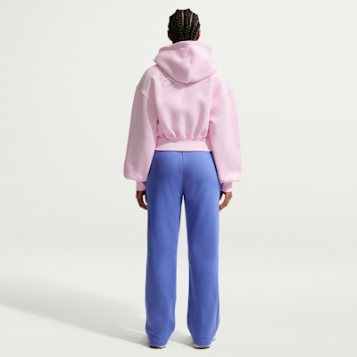 ナイキ スポーツウェア フェニックス フリース ウィメンズ ルーズ クロップド フルジップ パーカー