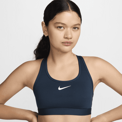 สปอร์ตบราผู้หญิงเสริมฟองน้ำ Nike Swoosh Medium Support