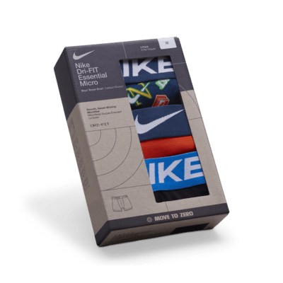 Nike Dri-FIT Essentials Big Kids' Printed Boxer Briefs (3-Pack)