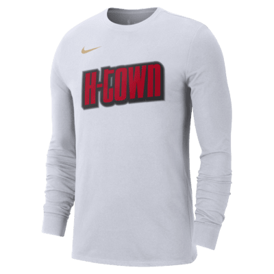 Playera de manga larga Nike de la NBA para hombre Houston Rockets Essential City Edition