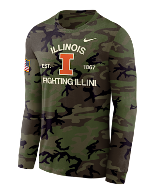 Мужская футболка Illinois Fighting Illini Legend Nike Dri-FIT Long-Sleeve