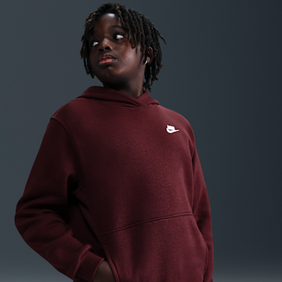 Nike Sportswear Club Fleece Big Kids' Pullover Hoodie (Extended Size)