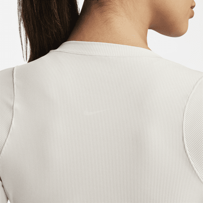 Nike Zenvy Rib Women's Dri-FIT Short-Sleeve Cropped Top. Nike VN