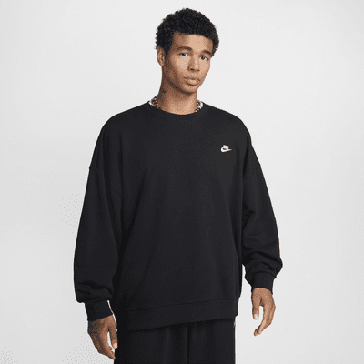 Nike Club Fleece oversized herentop van sweatstof met ronde hals